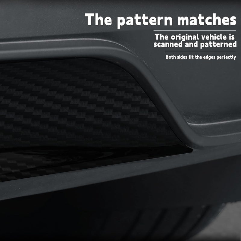 Arcoche Rear Diffuser for Telsa Model Y Juniper 2025-2026 Without Drilling，Trunk Decoration Accessories Model Y Juniper Rear Bumper Molding Protector Lip Made of PP Material (Matte Carbon Fiber) - Image 4
